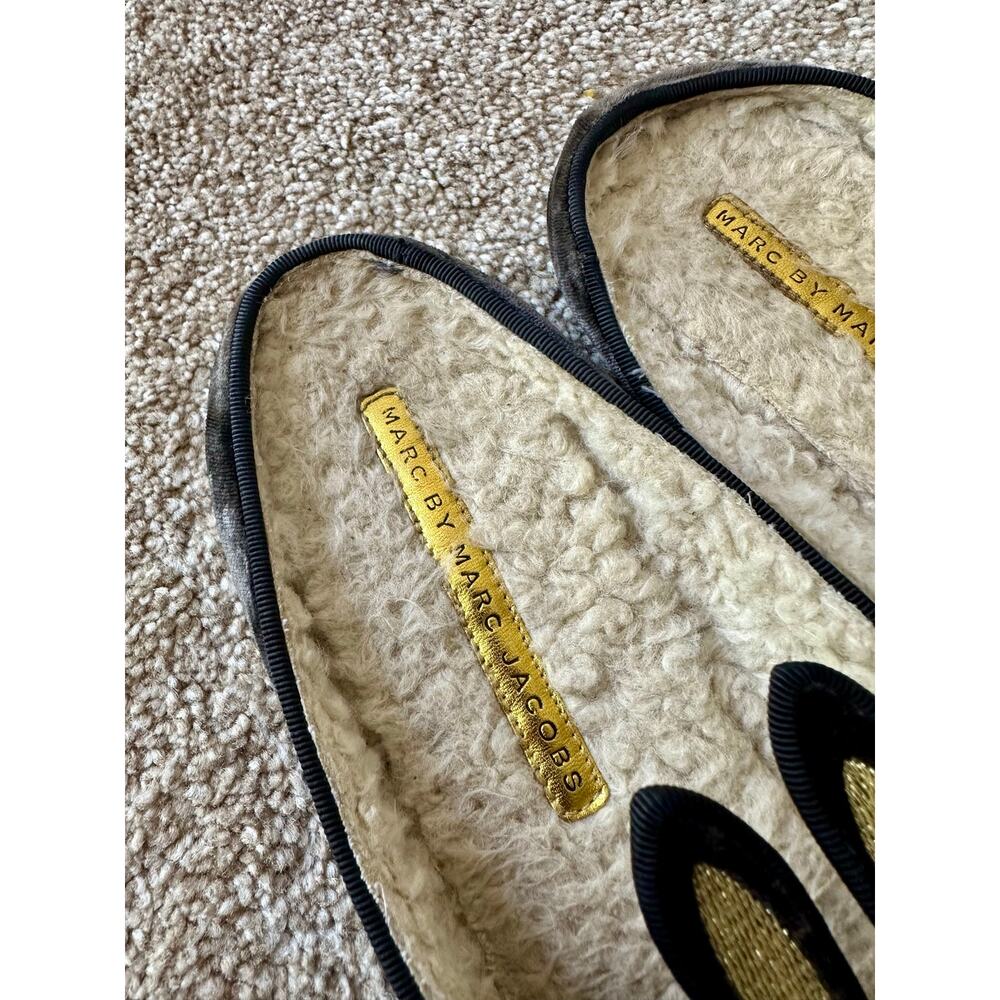 Marc By Marc Jacobs Y2K Velvet Bunny Slippers Size 7.5 - Picture 2 of 3